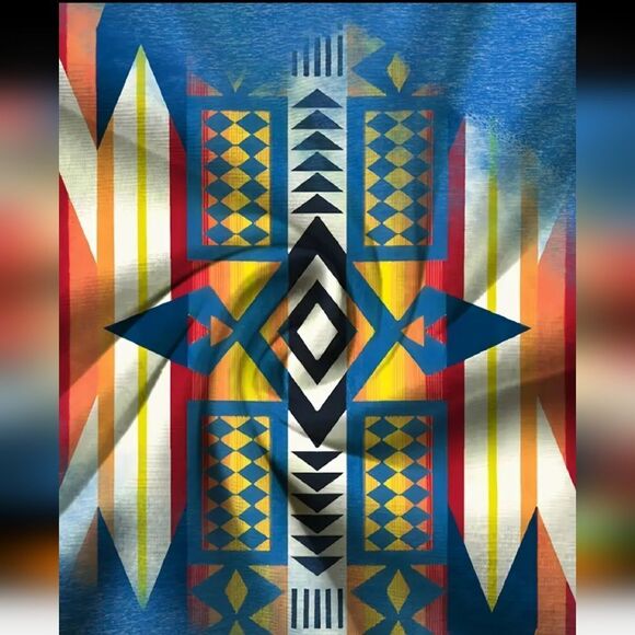 💐Aztec Print Pullover Crew Neck Sweatshirt - Picture 5 of 5